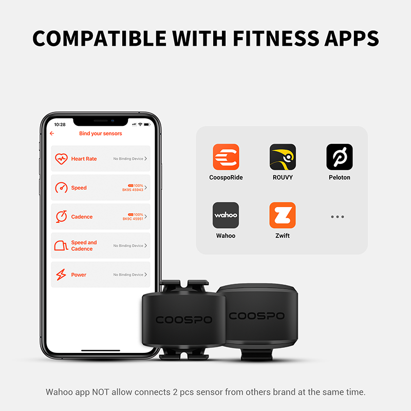 Cycling Zwift - COOSPO BK9 Bike Speed/Cadence Sensor Bluetooth5.0