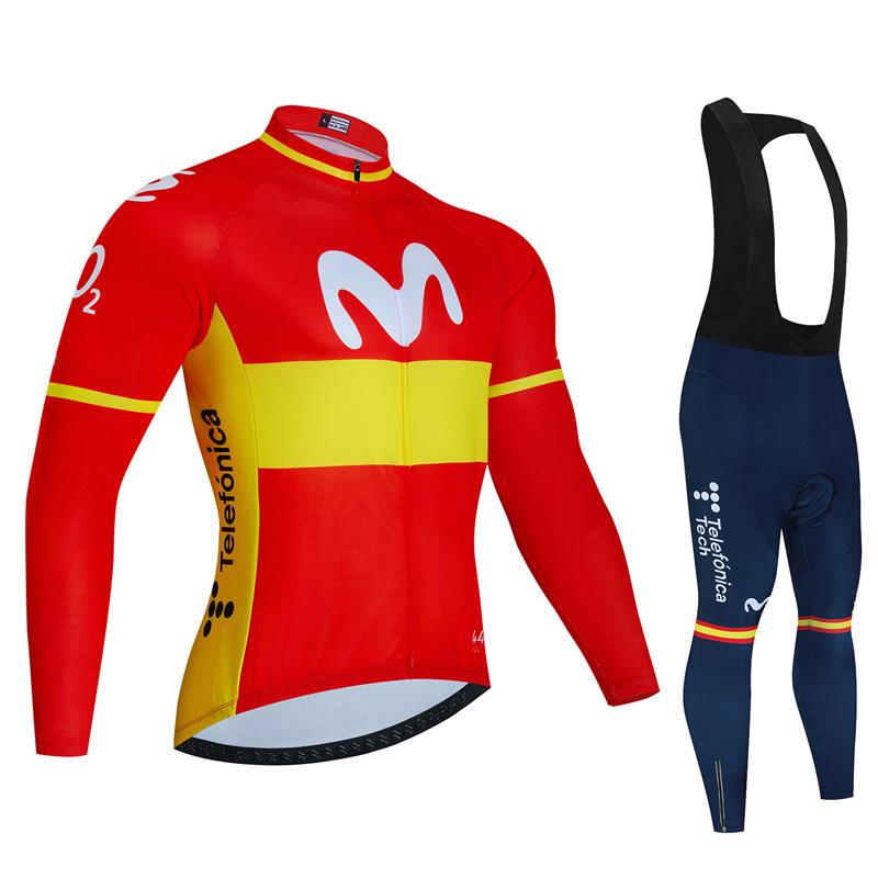 Spain Movistar Autumn Long Sle - đánh giá và giá Cycling Gear Sale