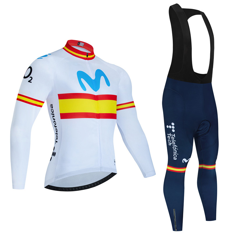 Spain Movistar Autumn Long Sle - đánh giá và giá Cycling Gear Sale