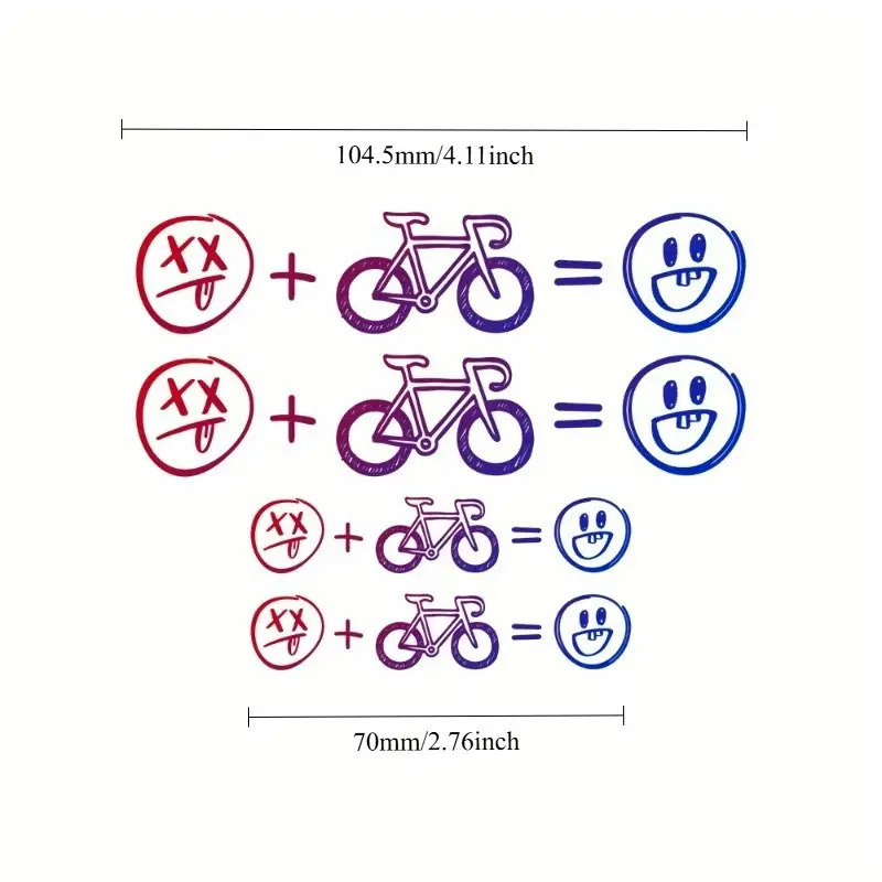 4pcs Happy Face Bike Sticker S - đánh giá và giá Cycling Gear Sale