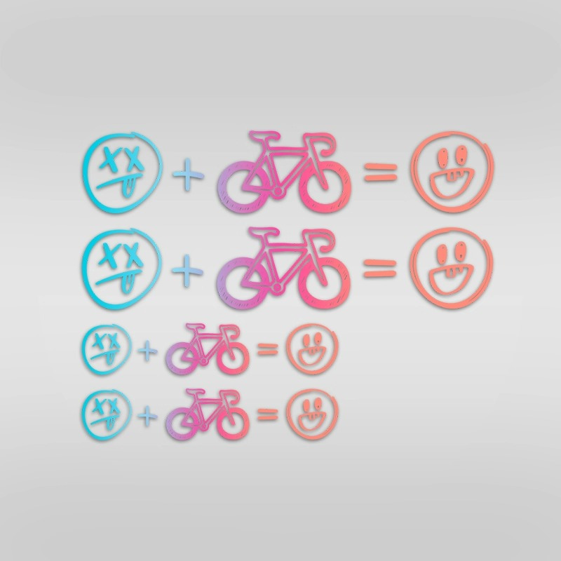 4pcs Happy Face Bike Sticker S - đánh giá và giá Cycling Gear Sale
