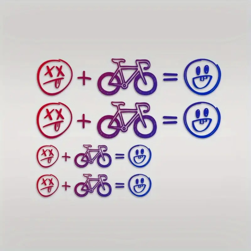 4pcs Happy Face Bike Sticker S - đánh giá và giá Cycling Gear Sale
