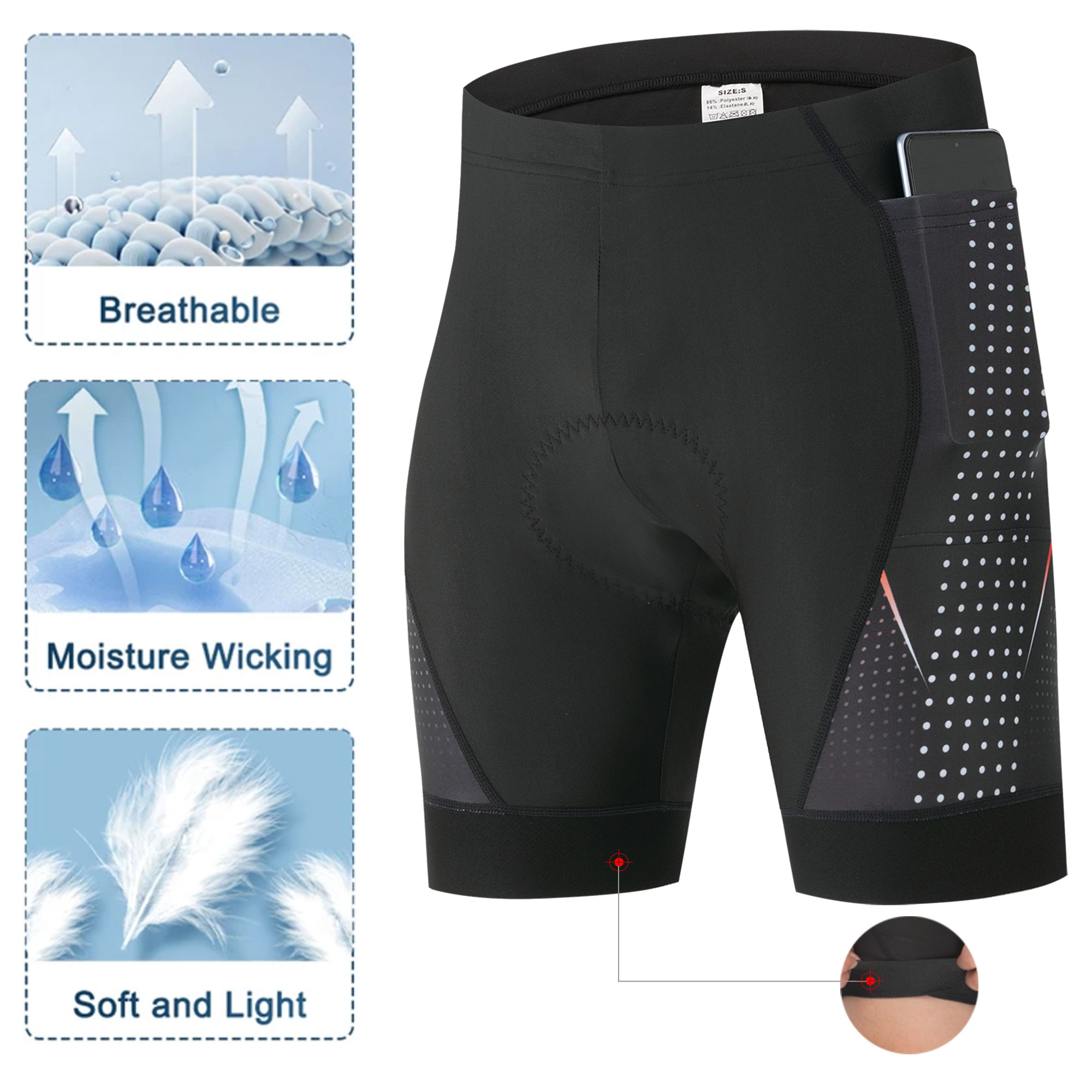 Premium Road Bike Shorts With  - đánh giá và giá Cycling Gear Padding